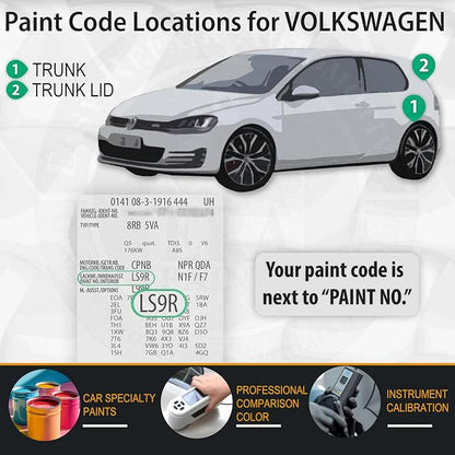 L0G3/6L Aurora Red Metallic Car Touch Up Paint for Volkswagen, Color Accurate Car Paint Scratch Repair Pen Kit Quick & Easy Fix Vehicle Chips and Automotive Nicks Scuff