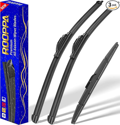 3 wipers Replacement for 2012-2016 Honda CRV CR-V, Windshield Wiper Blades Original Equipment Replacement - 26"/16"/13" (Set of 3) U/J HOOK