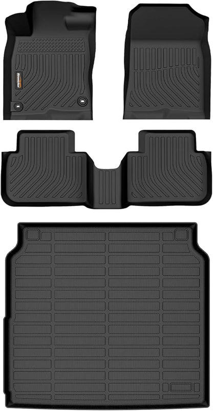 Binmotor-Floor Mats & Cargo Liner Set for Acura Integra 2023-2025, All Weather Mats Cargo Trunk Mat Waterproof Rubber Mats for Acura Integra Accessories Custom Fit