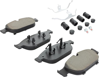 Premium Semi-Metallic Front Brake Pads (1001-1549M) Compatible with Audi A6 2017-2018, Audi A6 Quattro 2012-2019, Audi A7 Quattro 2012-2018, Audi A8 Quattro 2011-2016