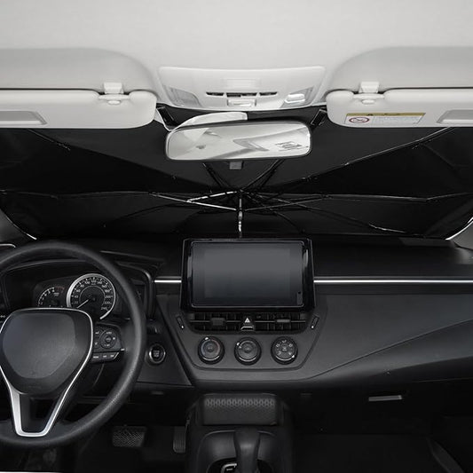 Umbrella Sunshade for Corolla Cross 2025 Accessories, Foldable Windshield Cover Sun Shade Umbrella Visor with UV Block Windshield Heat Insulation (for Toyota Corolla Cross 2022-2025)