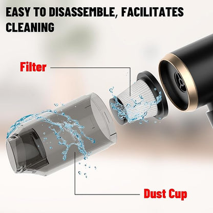 Cozylady Handheld Car Vacuum Portable Cordless, 16000PA High Power 4 in 1 Vacuum Cleaner & Air Duster & Air Blower with 4000mAh Brushless Motor and Multi-Nozzles for Car, Home, Office, Camping, Pet1