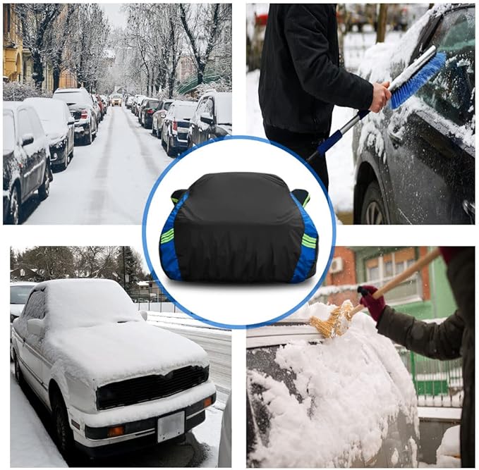Avecrew Car Cover Waterproof All Weather for Automobiles, Outdoor Heavy Duty Full Exterior Covers for Sedan(194"-208")
