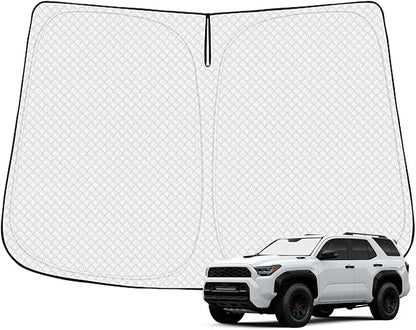 Windshield Sun Shade for 2025-2026 Toyota 4Runner Accessories Thicken 6-Layer Front Window Sunshade Cover Sun Visor Protector Foldable Block UV Rays Keep Vehicle Cool