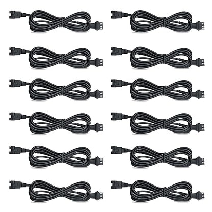 12 Pcs 4 Pin RGB Extension Cable RGB Wire for Motorcycle LED Light Underglow Kit, Compatible with ATV Car Trucks Rock Lights & Neon Strips (60 Inch)