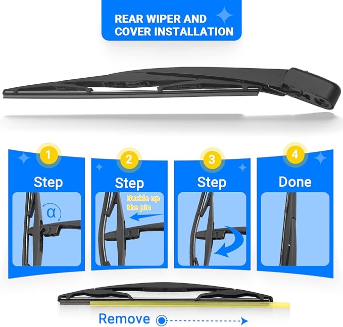 Windshield Wiper Blades Replacement for 2009-2020 Honda Fit Original Factory Quality Front Rear Wipers Blade Set for My Car - 28" 14" 14" (Pack of 3)