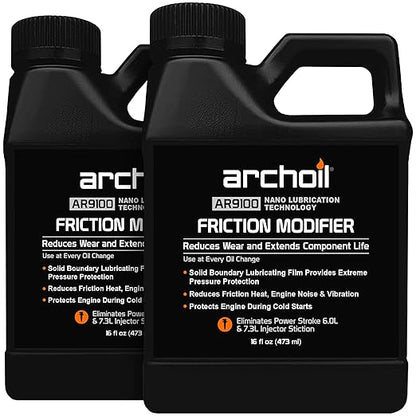 Archoil AR9100 Friction Modifier Value Pack - Two 16oz Bottles of AR9100 for Two Powerstroke Treatments…