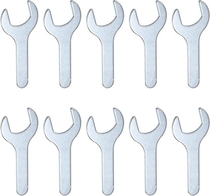 HARFINGTON 10pcs Small Wrench Open End Wrench 26x100x2.8mm Metric U-Shaped Single Open Ended Spanner Super Thin Small Flat Head Galvanizing Wrench for Automotive Repair Furniture Assembly