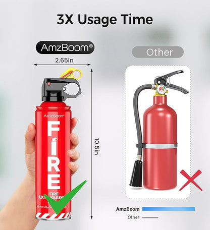Fire Extinguisher for Home 1Pack, Kitchen, Car, and Grill,Ompact Water-Based A, B, C, K Extinguisher with 6-Year Warranty and Easy Storage.