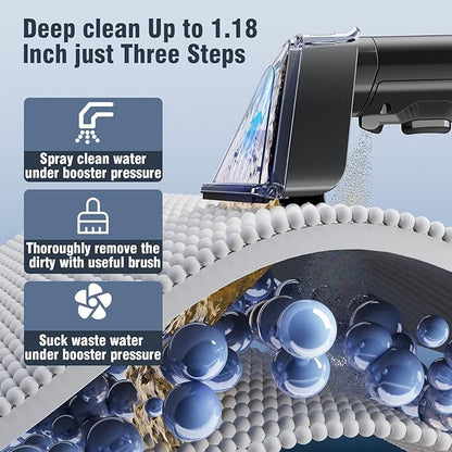 18Kpa Carpet Cleaner Machine, 500W Portable Carpet Spot and Upholstery Cleaner Machine with Handle for Pet Stains, Sofa, Car Seat, Furniture