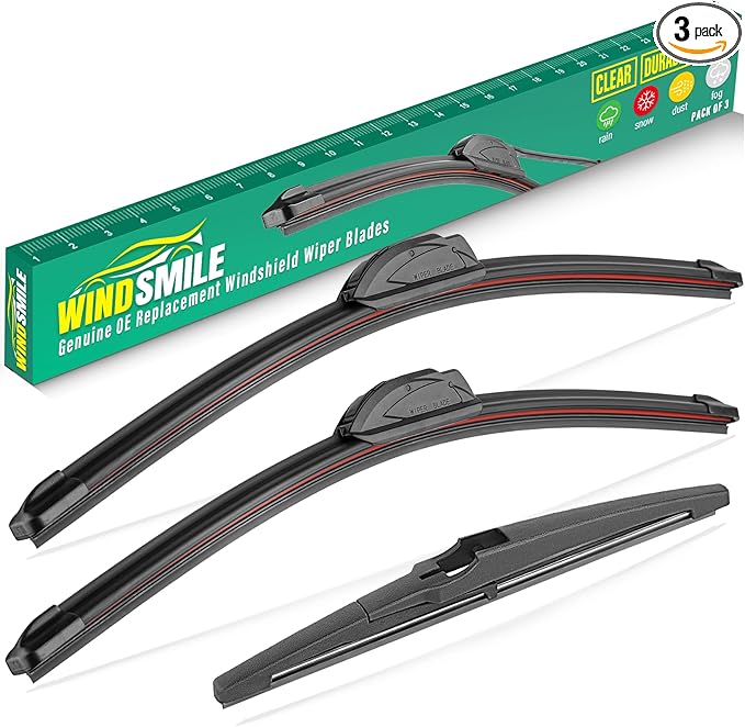 26" 16" 12" Windshield Wiper Blades Replacement for Kia Sorento 2021 2022 2023 2024 Premium All Weather Front Rear Wipers Set - OEM Quality (Pack of 3)