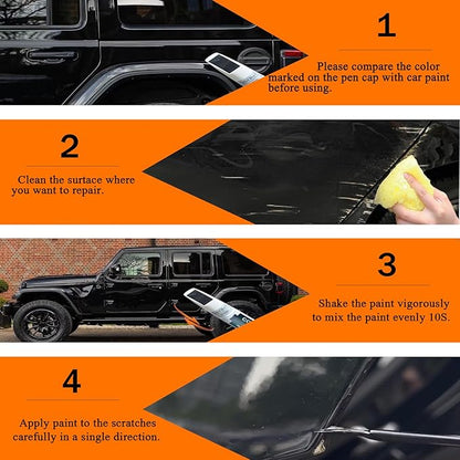 PW7/GW7 Bright White Touch Up Paint for Jeep, Car Paint Pen Scratch Repair Two-In-One Touch Up Paint, Premium Car Scratch Remover for Deep Scratches