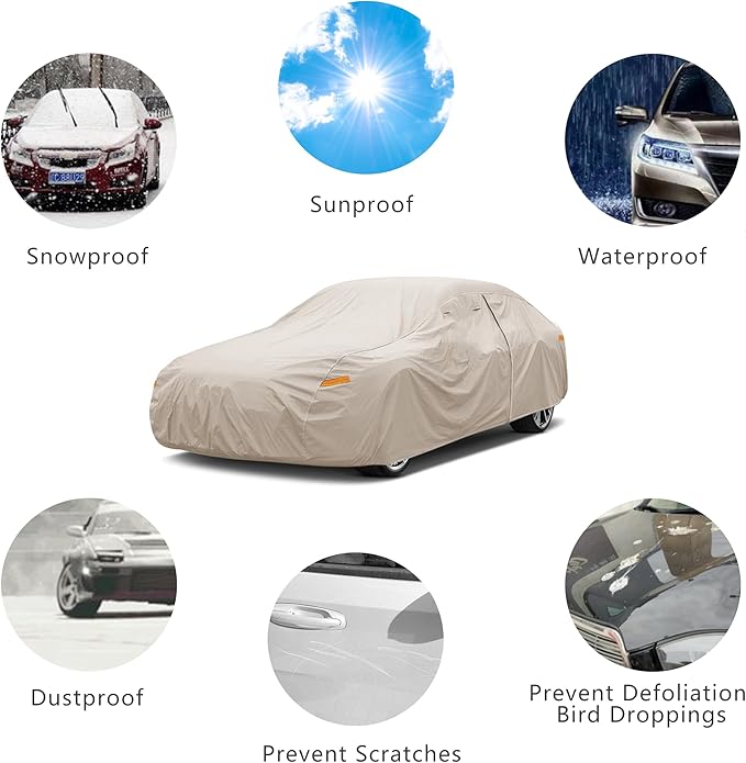 Heavy Duty Outdoor Car Cover Custom Fit for Porsche 911,Windproof All Weather Waterproof Sun Rain UV Dust Snow Protection Outdoor Car Covers