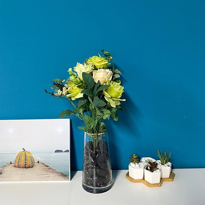 10 lb Small Pebbles for Plants, Polished Black Stones. Decorative River Rocks for Outdoor Landscaping, Vase, Aquarium and Garden