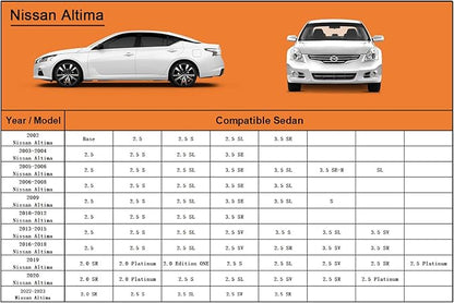 Kayme 7 Layers Car Cover Custom Fit for Nissan Altima (2002-2025) Waterproof All Weather for Automobiles, Outdoor Full Cover Rain Sun UV Protection.Black