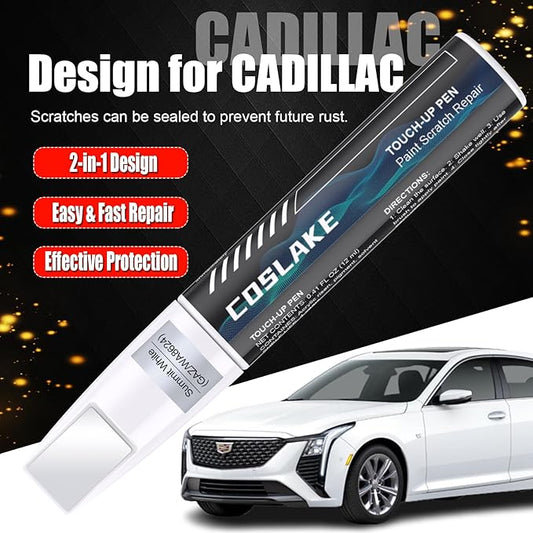 Car Touch Up Paint(Latte Metallic(G5D/WA615G)) for Cadillac, Car Paint Scratch Repair Kit, Quick & Easy Solution to Repair, 2 in 1 Scratch Remover Pen with 2PCS Disposable Micro Applicators