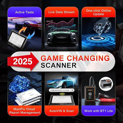 OTOFIX D1 Lite 2025 Bidirectional Scan Tool, 2 Years Free Update, 38+ Services, All System Diagnostic Scanner, Active Tests, AutoAuth FCA SGW, AutoVIN, CAN FD & DoIP, 99% Car Coverage