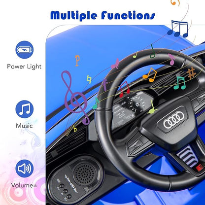 Licensed Audi SQ8 Ride on Car by OLAKIDS, 12V Kids Electric Vehicle with Remote Control, Toddlers Battery Powered Toy with 3 Speeds, Wheels Suspension, Music (Blue)