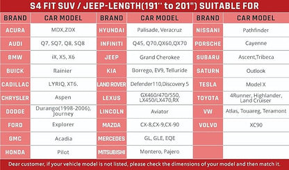 SUV Cover Waterproof All Weather Protection with Red Stripe Design, Car Cover Universal Fit Ford Explorer, Toyota Highlander, Honda Pilot, Dodge Durango, BMW X5 X6, Lexus RX350