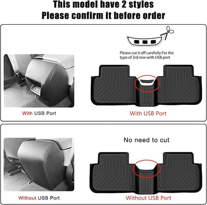 AUXKO All Weather Floor Mats for Honda Civic 2022-2025 2026 Sedan Hatchback Si(Include Sport|2nd Row with&w/o USB Port|Not for Hybrid) Acura Integra 2023-2025 Liners All Season Odorless Anti-Slip