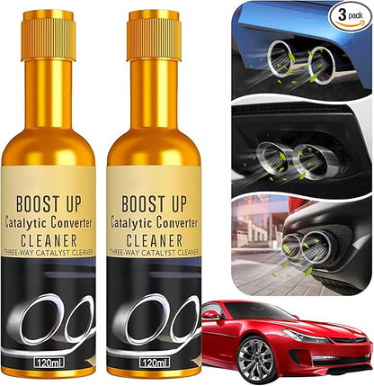 Catalytic Converter Cleaner,120 ml Auto Parts Engine Cleaner, Exhaust System Pipe Carbon Removal Treatment Additive Oil, Fuel System Treatment Oil Additive for Gas and Diesel Car (120ml-2PC)