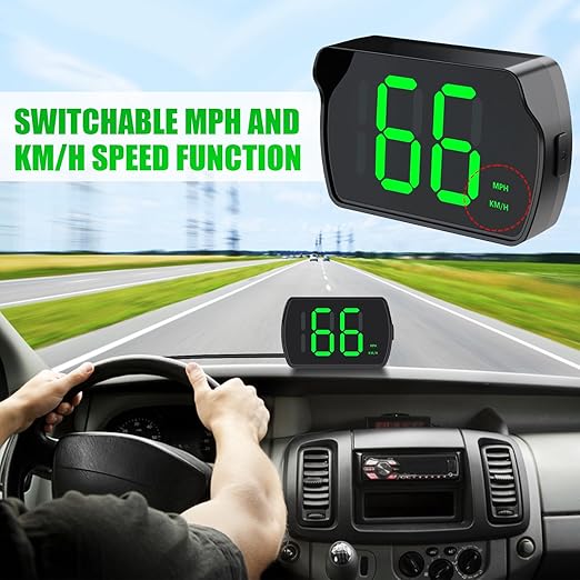 GPS Digital Speedometer for Car MPH, Universal HUD Speed Meter with LED Large Font, Plug Play for Car Truck Motor SUV Golf Cart All Vehicles (2 Pack Digital Speedometer with Charger)
