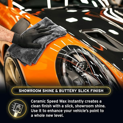 Ethos Ceramic Speed Wax - Ceramic Coating for Cars - Ceramic Coating Car Wax Spray - Ceramic Car Wax Polish Hydrophobic Top Coat Polish Formulated with Reactive Sio2 Copolymers
