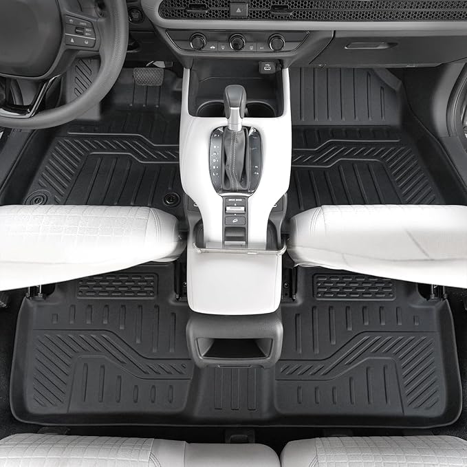 Floor Mats Set for Honda HR-V 2026 2025 2024 2023(Hybrid & Gasoline), Full Coverage All Weather Floor Mats Cargo Mat with Backrest Protectors & Door Sill Guards for Honda HRV Accessories