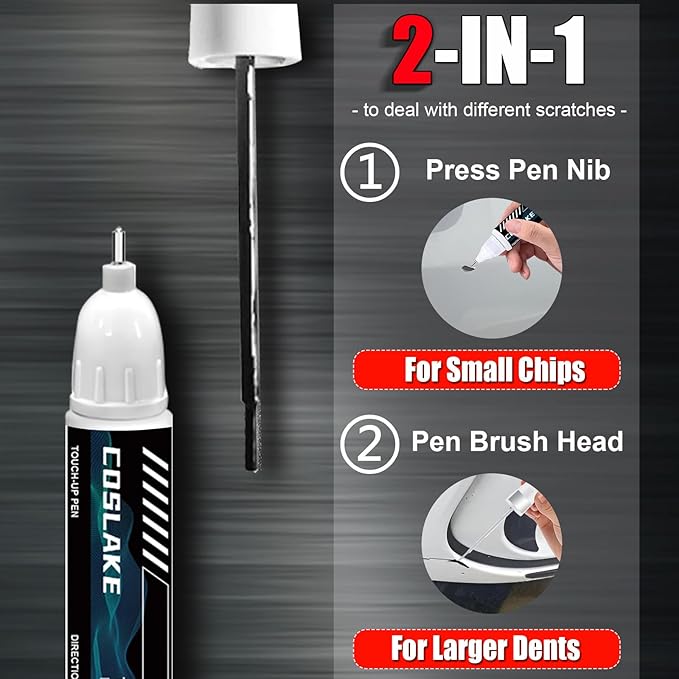 Car Touch Up Paint(Silver Mist(PSE/SSE)) for Chrysler, Car Paint Scratch Repair Kit, Quick & Easy Solution to Repair, Scratch Remover Pen with 2PCS Disposable Micro Applicators
