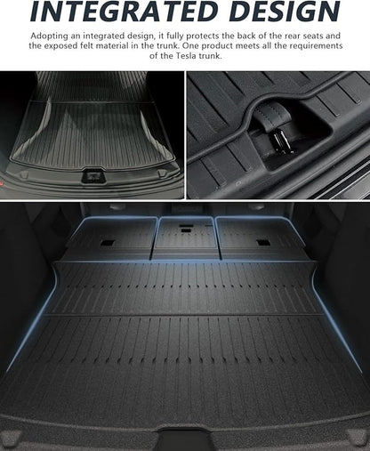 for New 2025 Tesla Model Y Juniper TPE Floor Mats & Front Rear Cargo Mat Full Cover Rear Trunk Mats Fit for New Version Tesla ModelY Juniper Accessories