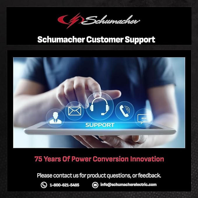 Schumacher Electric 240V / 40A Level 2 EV Wall Charger - NEMA 14-50 Plug - with Universal SAE-J1772 Connector - Wi-Fi & Bluetooth Enabled - Weather-Resistant for Indoor or Outdoor Use - SEV1600P1450