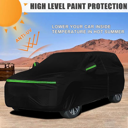 Waterproof Car Cover Compatible with 2015-2022 Chevrolet Trax LS/LT, 420D All Weather Car Covers with Zipper Door for Snow Rain Dust Hail Protection