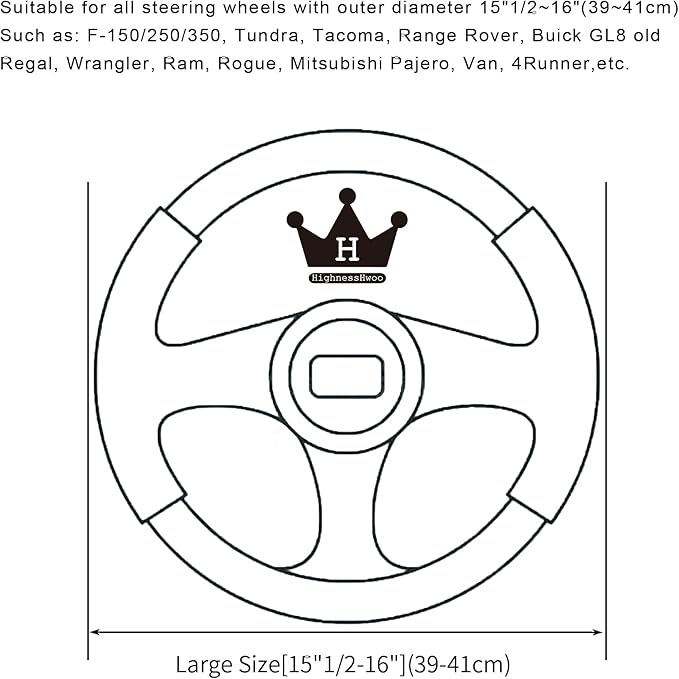 Car Steering Wheel Covers for Women Girl Padded Carbon Fiber PU Leather Cute Cartoon Auto Interior Accessories for Jeep, Truck, Universal, Anti Slip, Blue, Large Size 15.5-16"(39-41cm)