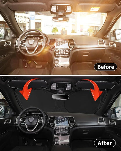 for Odyssey 2026 Windshield Sun Shade Foldable Sunshade fit for Honda Odyssey 2018-2024 2025 LX,EX,EX-L,Touring,Elite Minivan Windshield Cover, Front Window Shield 210T Sun Visor Car Accessories
