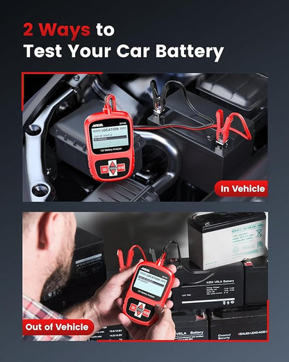 ANCEL BST200 Car Battery Tester 12V Automotive, 100-1100 CCA Battery Load Tester Tool, Auto Battery Analyzer Digital Tester for Car Truck Motorcycle SUV Boat and More