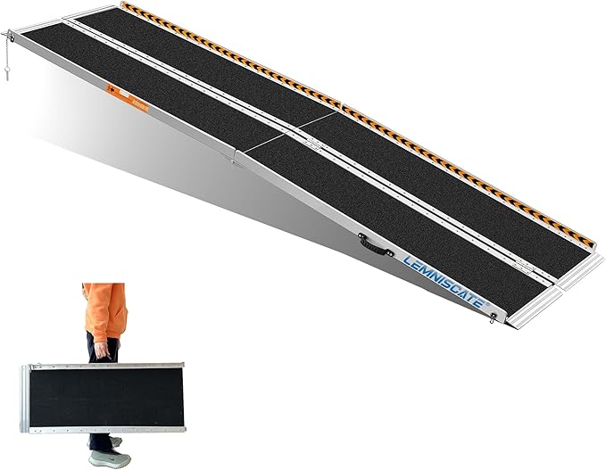 LEMNISCATE 10FT Wheelchair Ramp for Home Steps, 120" Lx29.2 W, Non-Skid Portable Handicap Ramps for Wheelchairs for Home Entry, Doorways, Shed, Stairs, Curbs, Walkers, Scooter, 800LBS Capacity