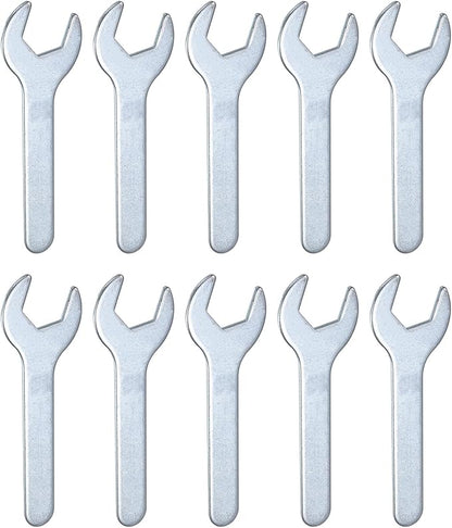 HARFINGTON 10pcs Small Wrench Open End Wrench 22x126x2.8mm Metric U-Shaped Single Open Ended Spanner Super Thin Small Flat Head Galvanizing Wrench for Automotive Repair Furniture Assembly