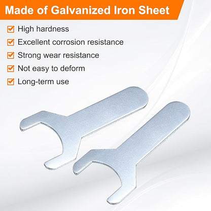 HARFINGTON 10pcs Small Wrench 22x70x2mm Metric U-Shaped Single Open Ended Spanner Super Thin Flat Head Galvanizing Wrench for Automotive Repair Furniture Assembly