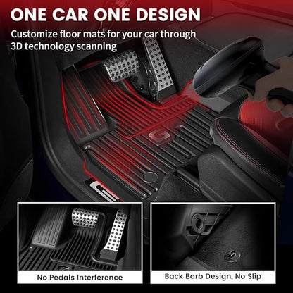 LASFIT Floor Mats & Trunk Mat for Mercedes Benz G Class 2026 2025 2024 2023 2022-2019 G550 / G580 / G63 AMG SUV, All Weather TPE Custom Fit Car Mats for G Class, 1st & 2nd Row Floor Liners & Cargo Mat