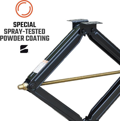 Bastion Distribution Four 30" Scissor Jacks with a Crank Handle | 5000lbs Capacity | Adjustable 5-30” Height | Leveling & Stabilizing | BJ-5000MSJ30