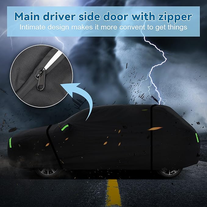 Full Car Covers for 2014-2025 Mini Cooper/Cooper S/Hardtop/Clubman/Countryman 4 Door, Car Cover Waterproof Heavy Duty All-Weather Protection with Door Zipper & Storage Bag
