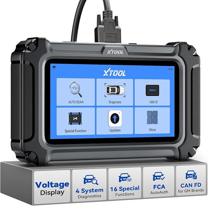 XTOOL D5S OBD2 Scanner - 2025 Code Reader for Cars & Trucks with 16 Resets, Crank Sensor Relearn, Throttle Relearn, EPB, FCA AutoAuth, CAN FD for GM, Engine ABS SRS Transmission Car Diagnostic Tool