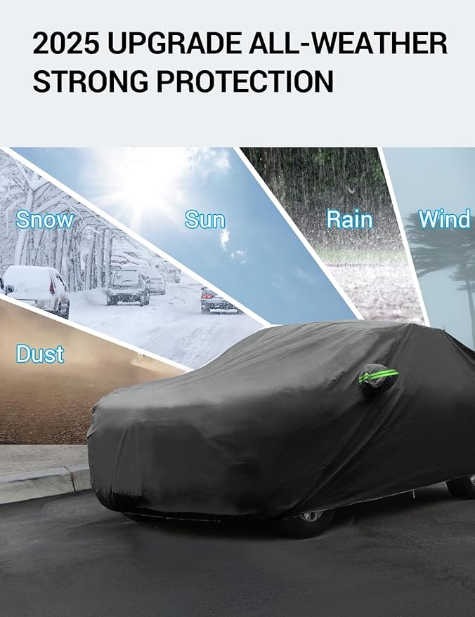 Proadsy 2025 Upgrade Car Cover Custom Fit for Lexus GX 2024 2025, Waterproof All Weather for Automobiles, Full Exterior Cover Rain Snow Sun Protector Indoor Outdoor Car Cover