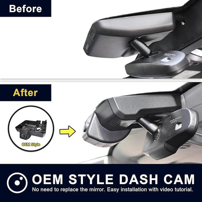 Front 4K & Rear 1080P Dash Cam Custom fit for GMC Yukon, Yukon XL 2015 2016 2017 2018 2019 2020(Model D), Model D & Model C Have Same Models Years but Vehicle Sensor Cover are Different