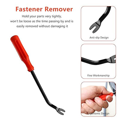 Ford GM Toyota Honda Chrysler Nissan Car Push Retainer Clips 1045pcs with 30 Popular Push Pins for Auto Parts Sizes - Includes 10 Cable Ties and Red Fastener Remover