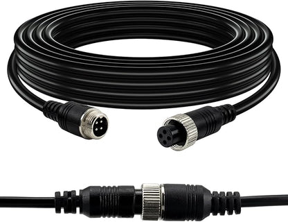 4-pin Aviation Video Extension Cable, Lonlonty Backup Camera Extension Cable for Car, Trailer, Bus, Truck Reversing Rear View Camera.(33FT/10M)