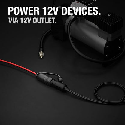 Cobra Power 500W Power Inverter, Portable – 500-Watt Car Charger, 2 Grounded AC Outlets & NOCO GC019 15A 14AWG 12V Adapter, Heavy-Duty Cigarette Lighter Plug, and Male to Female Socket