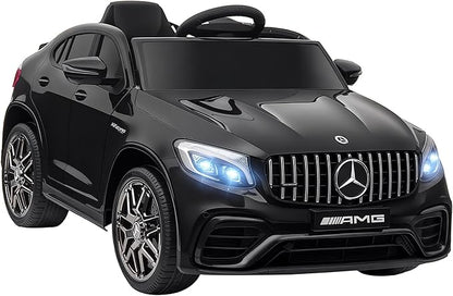 Aosom 12V Toddler Ride On Car with Remote Control, Mercedes Benz AMG GLC63S Coupe, Electric Car with 2 Speed, MP3 Player, Light, Horn, Songs, Suspension, Black