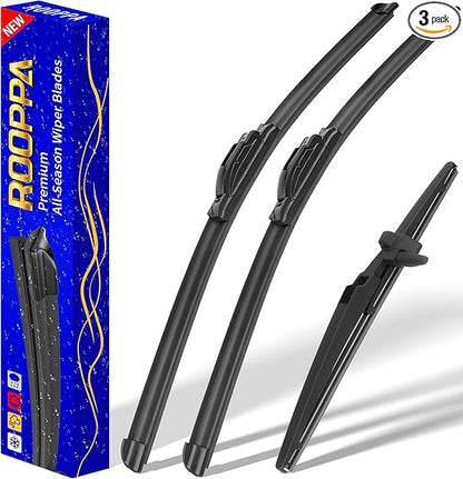 3 wipers Replacement for 2010-2022 Toyota 4Runner, Windshield Wiper Blades Original Equipment Replacement - 24"/20"/12" (Set of 3) U/J HOOK