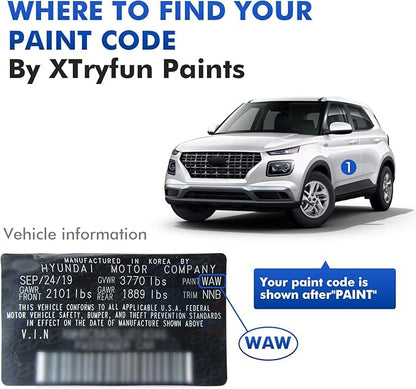 Intense Blue (YP5) Touch Up Paint Compatible with Hyundai, DIY Car Paint Scratch Repair, Automotive Paints, Quick & Easy Fix Scratch Repair for Tucson/Elantra/Venue/Ioniq